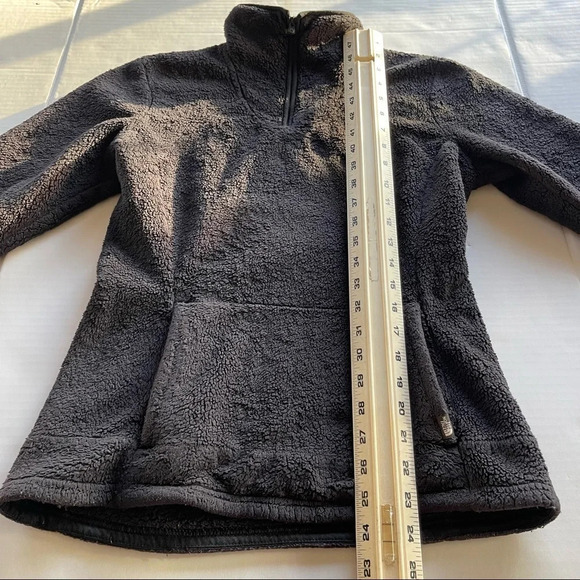 The North Face Fuzzy osito  Pull up Sweater Black Womens size Small - Picture 10 of 16